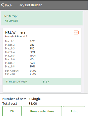 tab winners